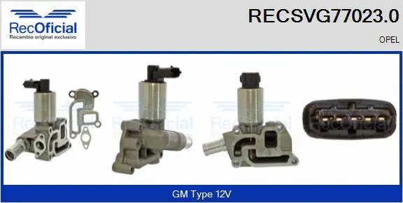 Vanne EGR RECOFICIAL RECSVG77023.0