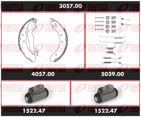 Kit de freins, freins à tambours REMSA 3057.00