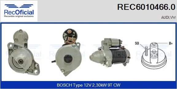 Démarreur RECOFICIAL REC6010466.0