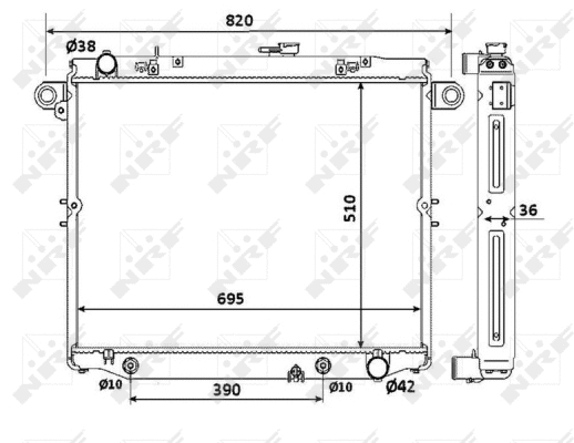 Radiateur, refroidissement du moteur NRF 53919