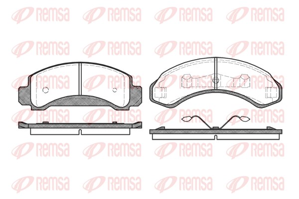 Kit de plaquettes de frein, frein à disque REMSA 0572.00