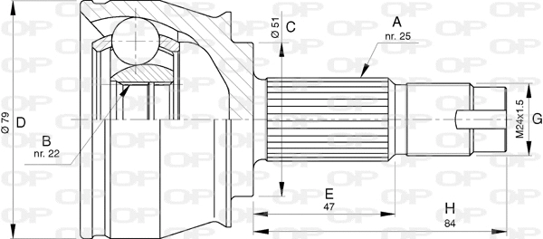 Jeu de joints, arbre de transmission OPEN PARTS CVJ5778.10