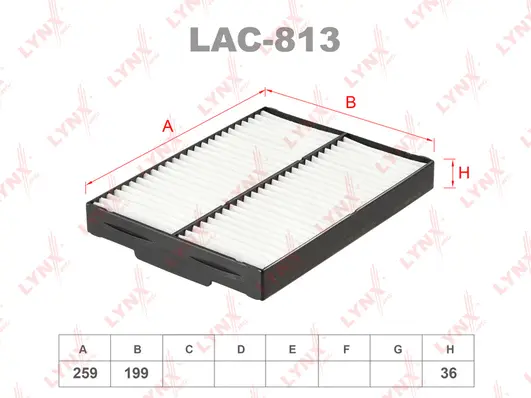 Filtre, air de l'habitacle LYNXAUTO LAC-813