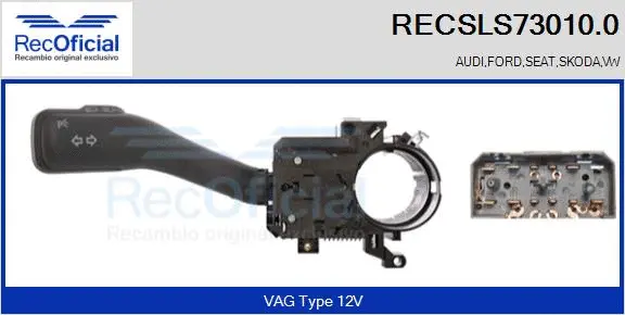 Commutateur de colonne de direction RECOFICIAL RECSLS73010.0