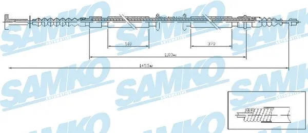 Tirette à câble, frein de stationnement SAMKO C1238B