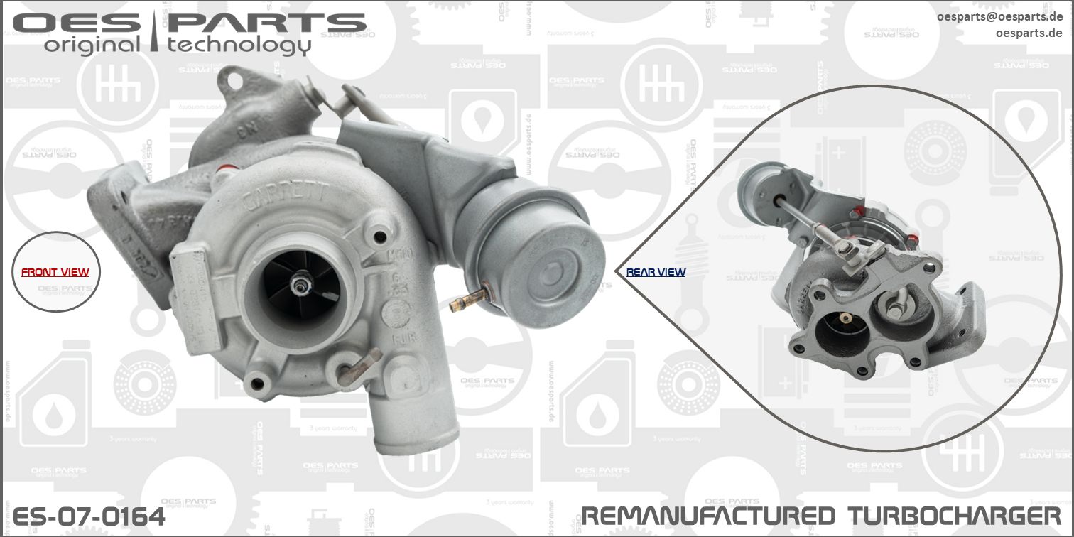 Turbocompresseur, suralimentation OES PARTS ES-07-0164