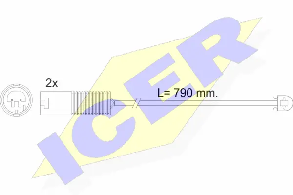 Contact d'avertissement, usure des plaquettes de frein ICER 610240 E C