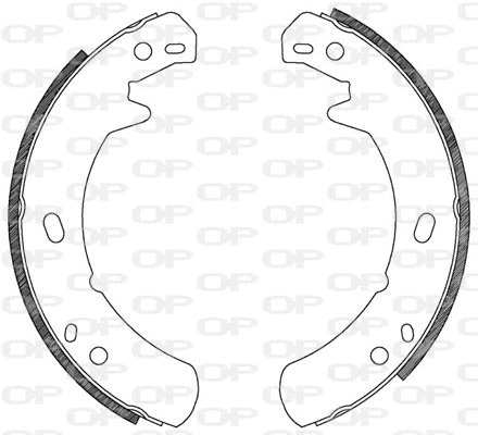 Jeu de mâchoires de frein OPEN PARTS BSA2118.00