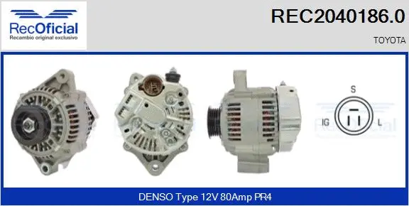 Alternateur RECOFICIAL REC2040186.0