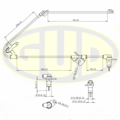 Capteur, vitesse de roue G.U.D. GABS02012