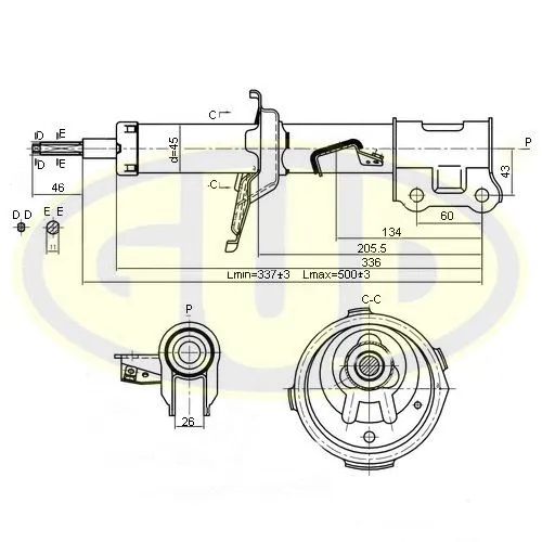 Amortisseur G.U.D. GSA332501