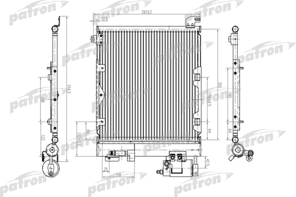 Condenseur, climatisation PATRON PRS1179