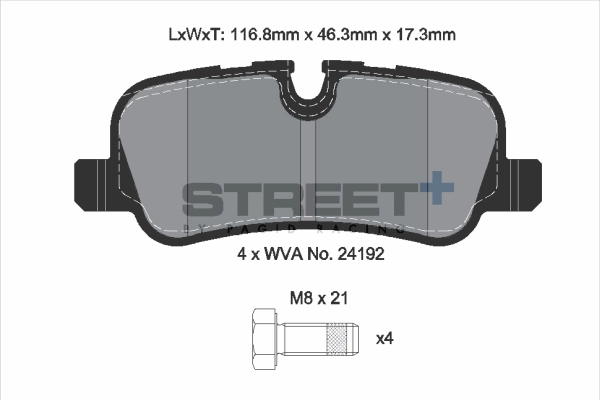 Kit de plaquettes de frein, frein à disque PAGID Racing T8061SP2001