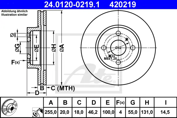Disque de frein ATE-APAC 24.0120-0219.1