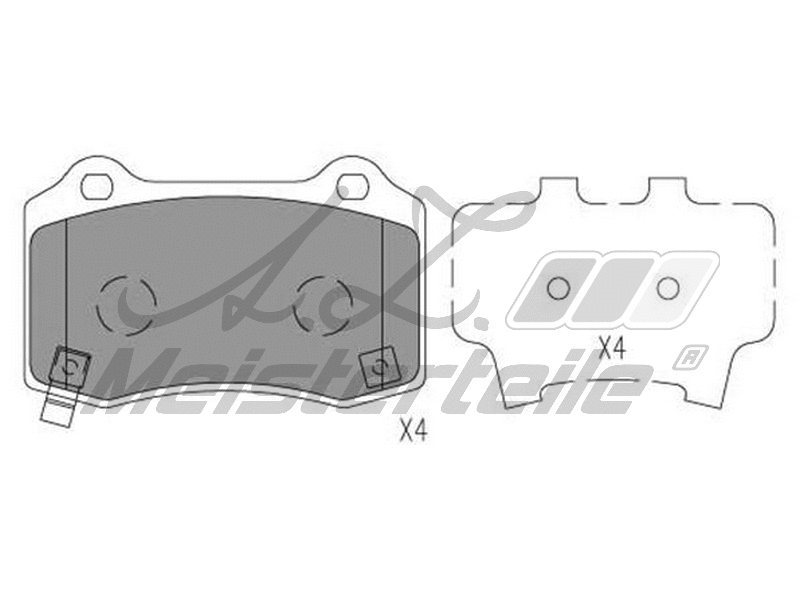 Kit de plaquettes de frein, frein à disque A.Z. Meisterteile AZMT-44-022-2107