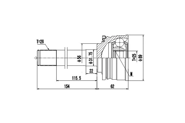 Jeu de joints, arbre de transmission DYNAMATRIX DCV839027