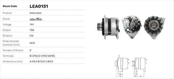 Alternateur LUSA LEA0131