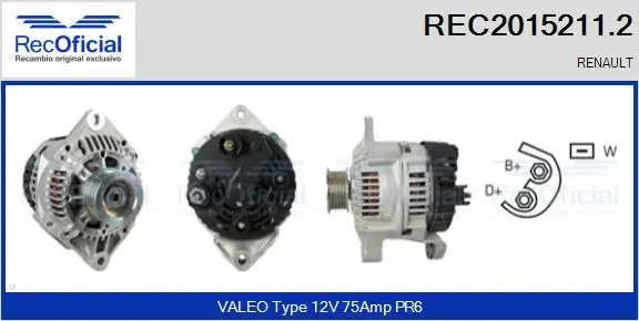 Alternateur RECOFICIAL REC2015211.2