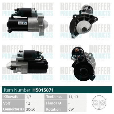 Démarreur HOFFER H5015071