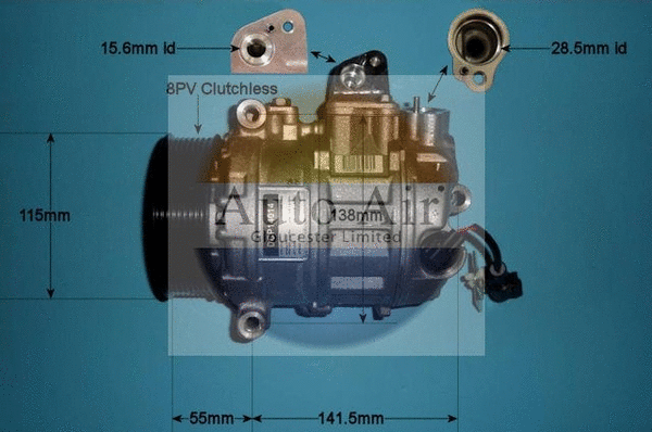 Compresseur, climatisation AUTO AIR GLOUCESTER 14-0267