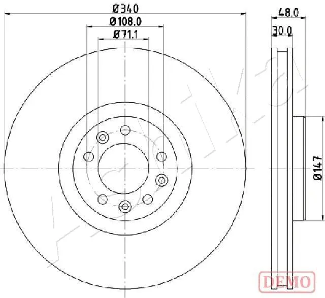 Disque de frein ASHIKA 60-00-0611C