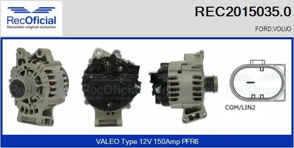 Alternateur RECOFICIAL REC2015035.0