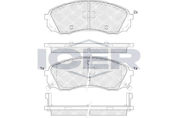 Kit de plaquettes de frein, frein à disque ICER LM1911