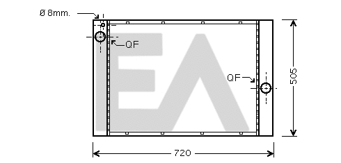 Radiateur, refroidissement du moteur EACLIMA 31R07104