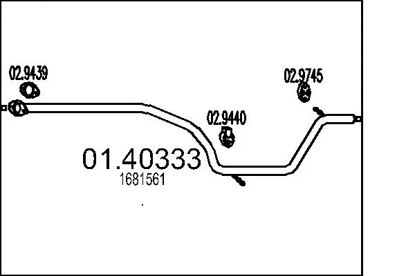 Tuyau d'échappement MTS 01.40333