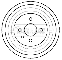 Tambour de frein BORG & BECK BBR7041