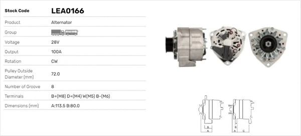 Alternateur LUSA LEA0166