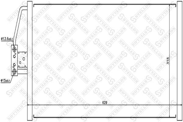 Condenseur, climatisation STELLOX 10-45322-SX
