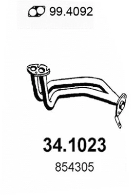 Tuyau d'échappement ASSO 34.1023