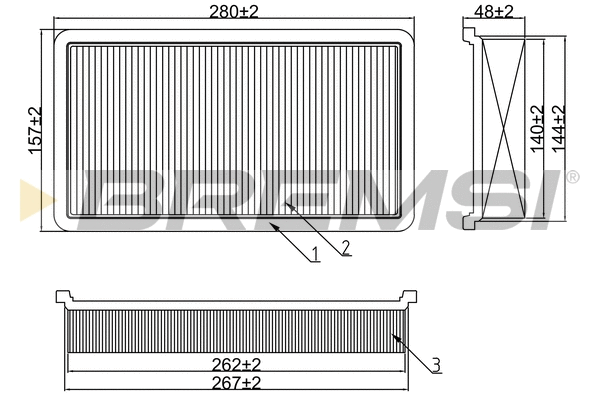 Filtre à air BREMSI FA2151