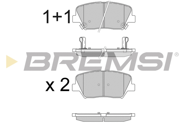 Kit de plaquettes de frein, frein à disque BREMSI BP3596