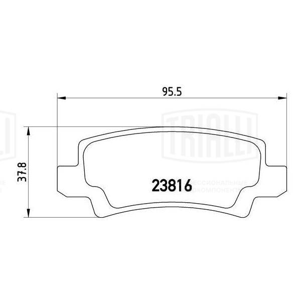 Kit de plaquettes de frein, frein à disque TRIALLI PF 4108
