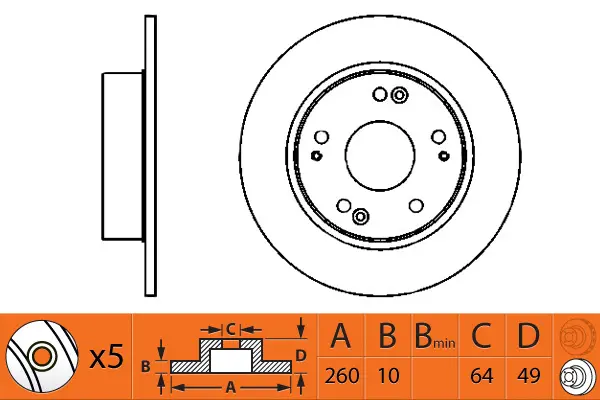 Disque de frein FIT FR0315