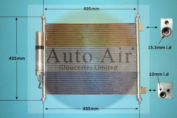 Condenseur, climatisation AUTO AIR GLOUCESTER 16-1453