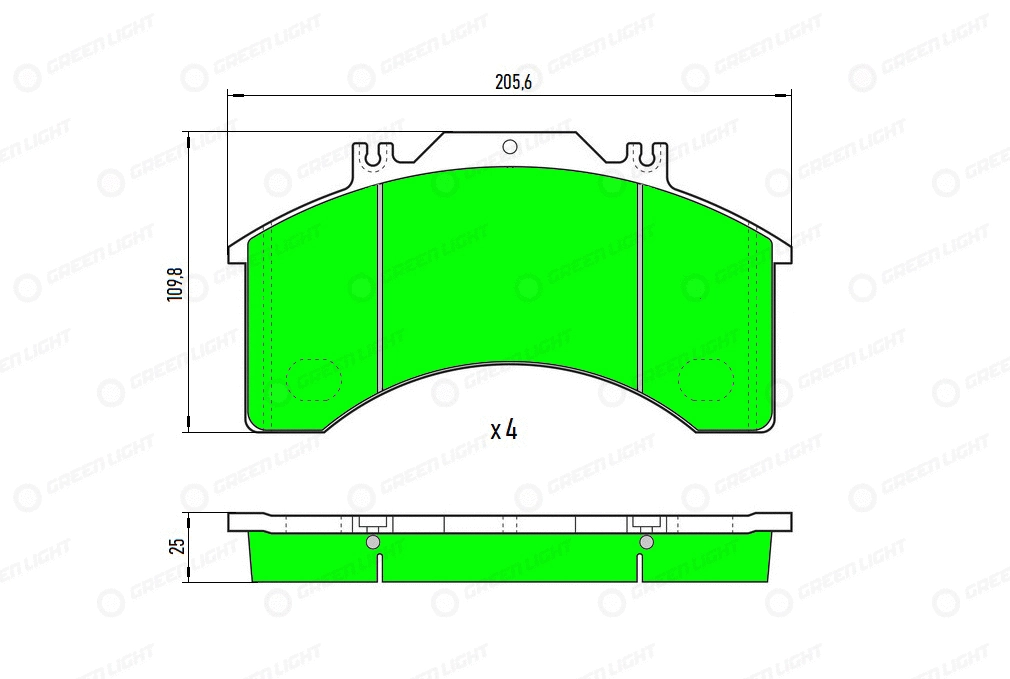 Kit de plaquettes de frein, frein à disque Automotive Adriado GLBP035HD