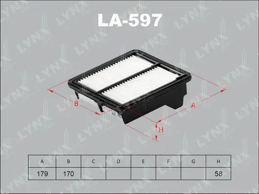Filtre à air LYNXAUTO LA-597