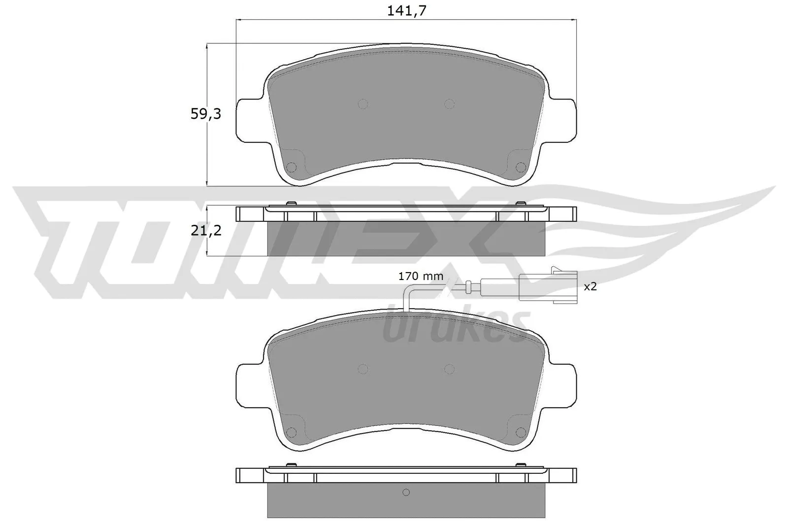 Kit de plaquettes de frein, frein à disque TOMEX Brakes TX 18-11