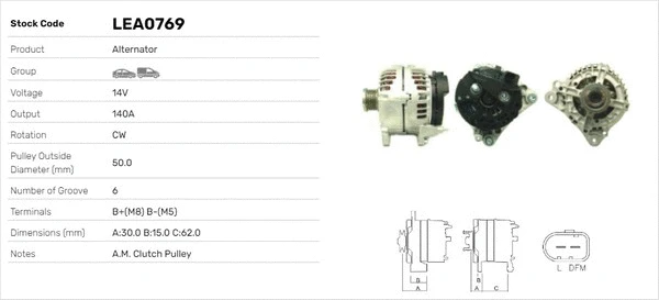 Alternateur LUSA LEA0769