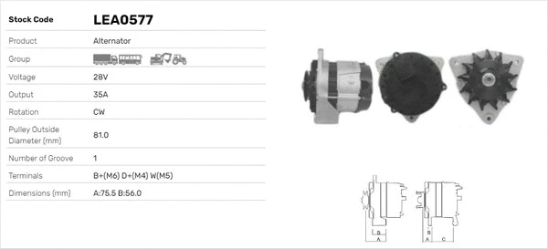 Alternateur LUSA LEA0577