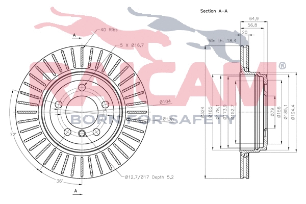 Disque de frein RAICAM RD00093