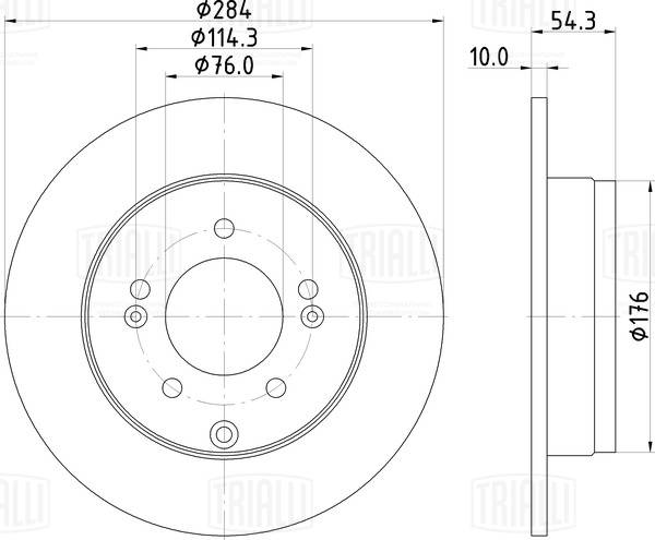 Disque de frein TRIALLI DF 190128