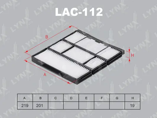 Filtre, air de l'habitacle LYNXAUTO LAC-112