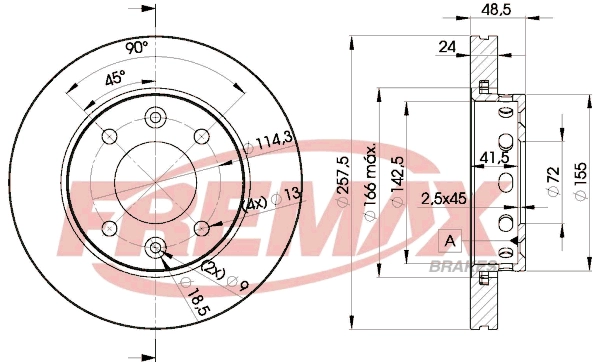 Disque de frein FREMAX BD-3248