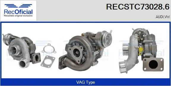 Turbocompresseur, suralimentation RECOFICIAL RECSTC73028.6