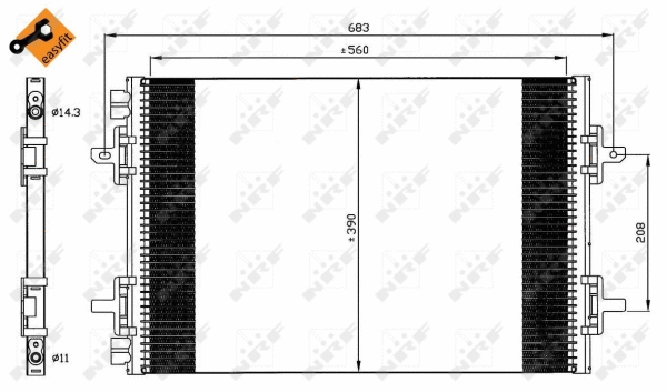 Condenseur, climatisation NRF 35634