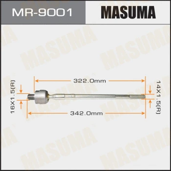 Rotule de direction intérieure, barre de connexion MASUMA MR-9001